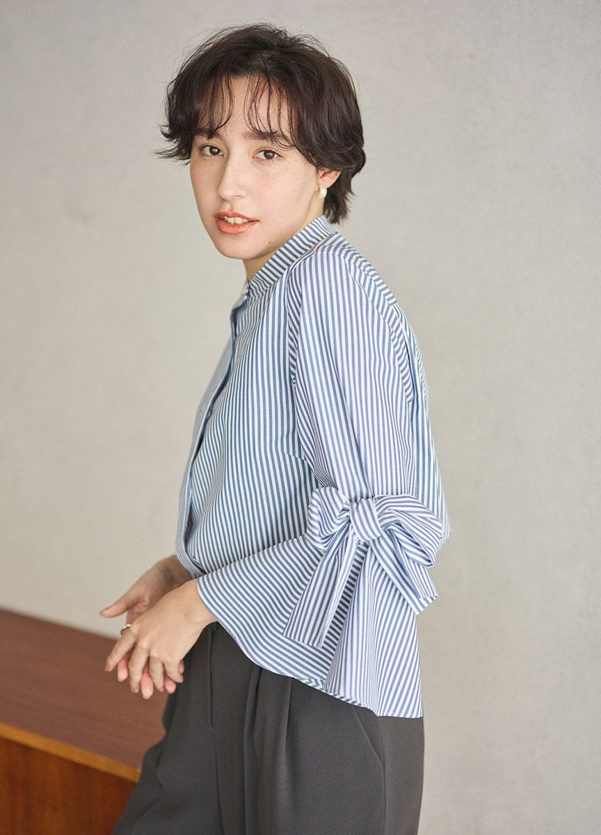 蝴蝶結袖口襯衫